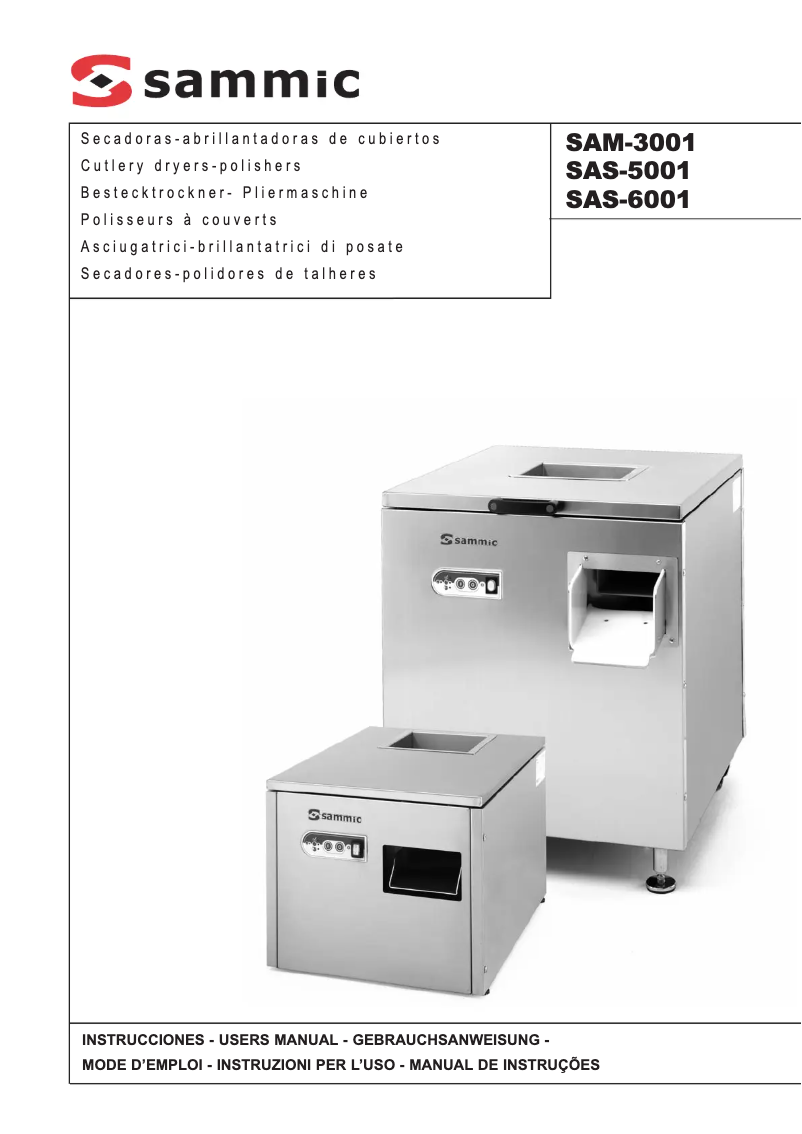 Page 1 of the manual User Manual Sammic SAM-3001