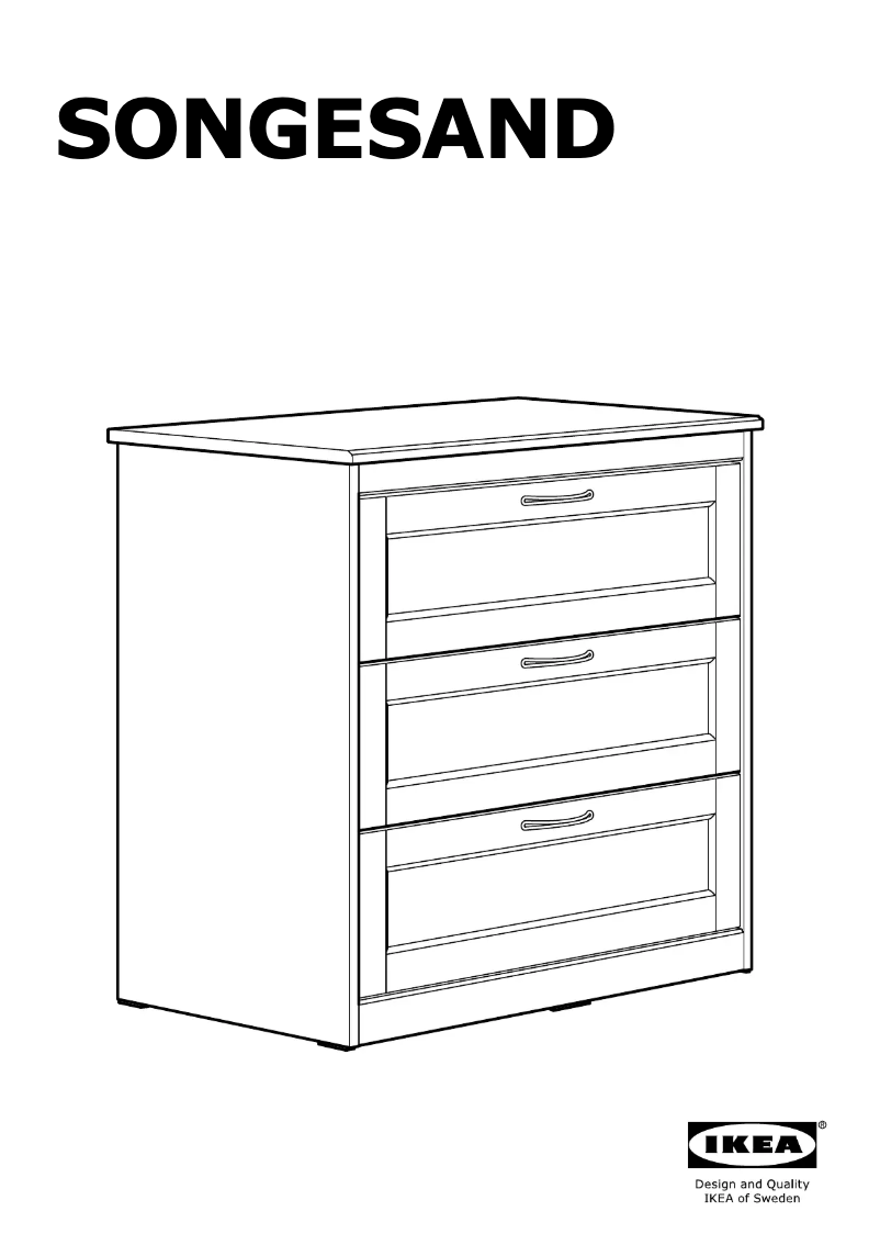 Page 1 of the manual User Manual Ikea SONGESAND 303.667.62