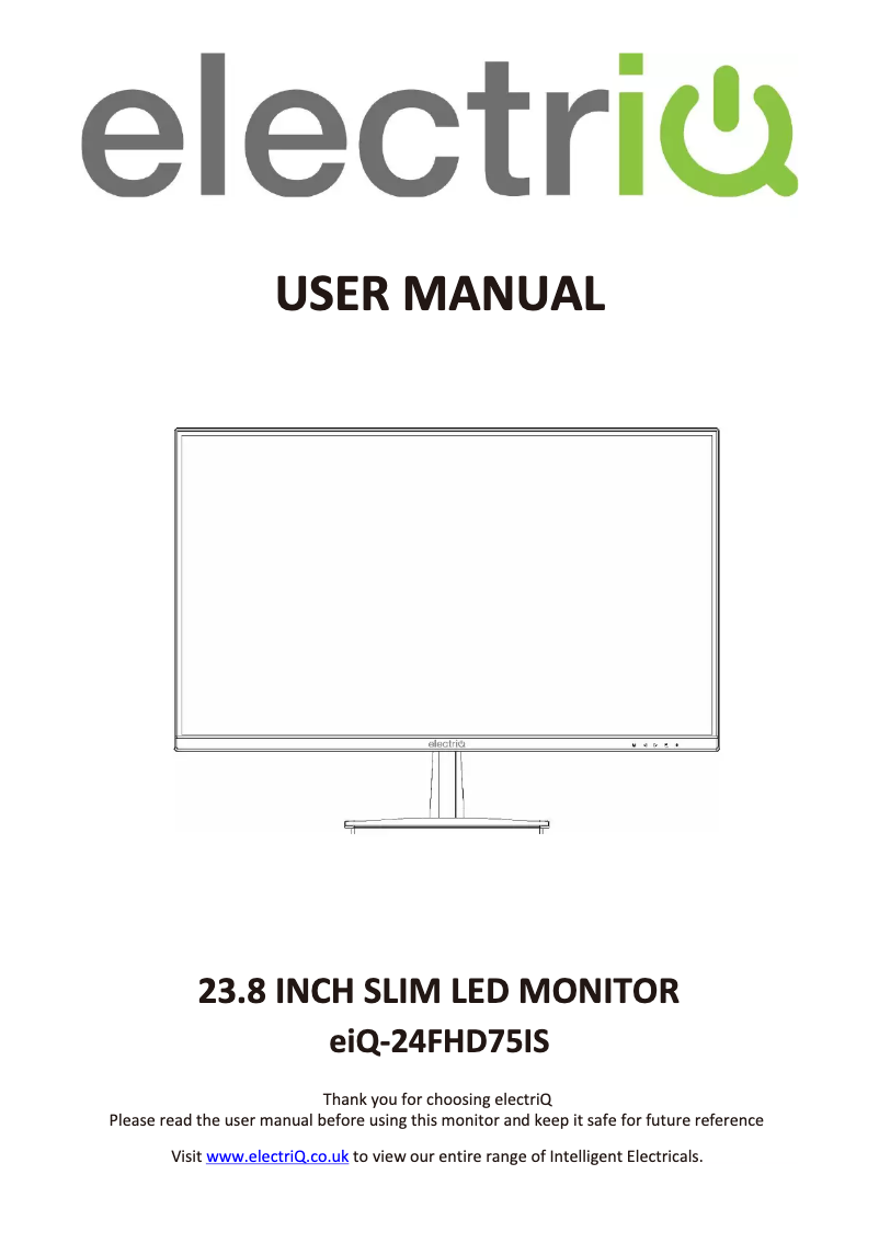 First page image of the manual for eiQ-24FHD75IS
