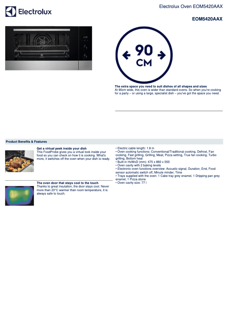 First page image of the manual for EOM5420AAX