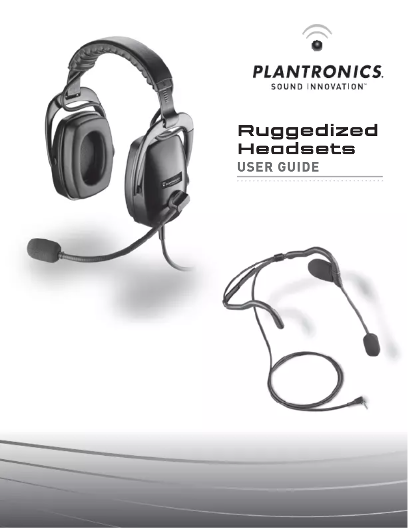 Page 1 of the manual User Manual Plantronics SHR2638-01