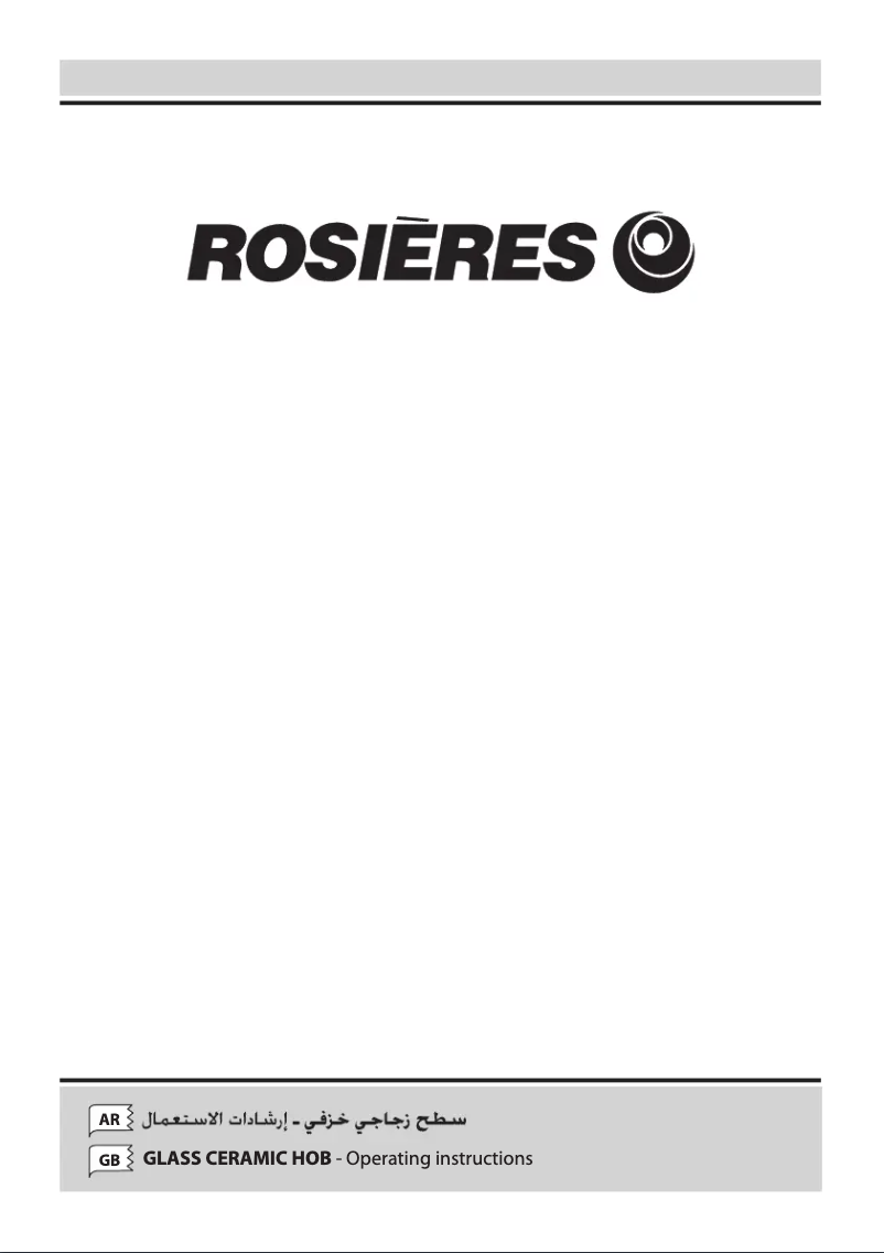 Page 1 of the manual User Manual Rosieres RVE 95 BA