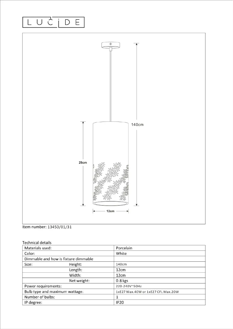 First page image of the manual for Sinan 13450/01/31
