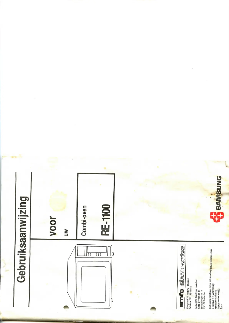 Page 1 of the manual User Manual Samsung RE-1100