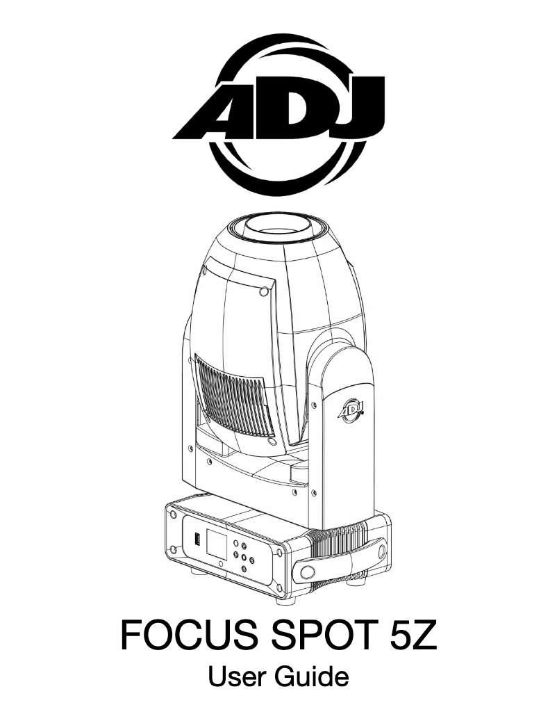 Page 1 of the manual User Manual Adj Focus Spot 5Z