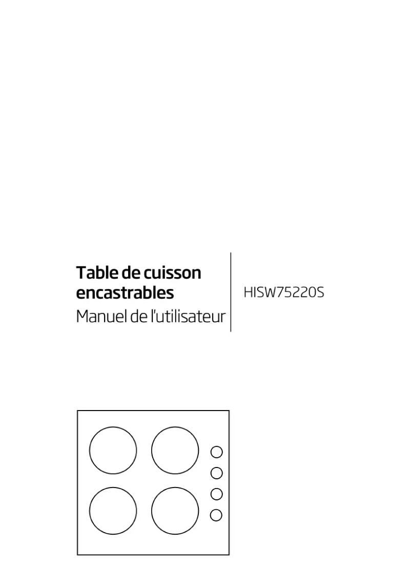 First page image of the manual for HISW 75220 S