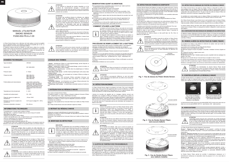 Page 1 of the manual User Manual Fibaro FGSD-002
