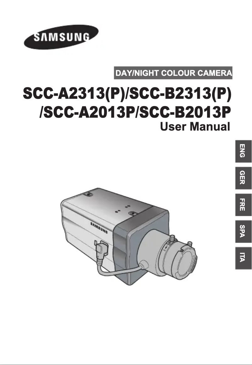 First page image of the manual for SCC-A2313P