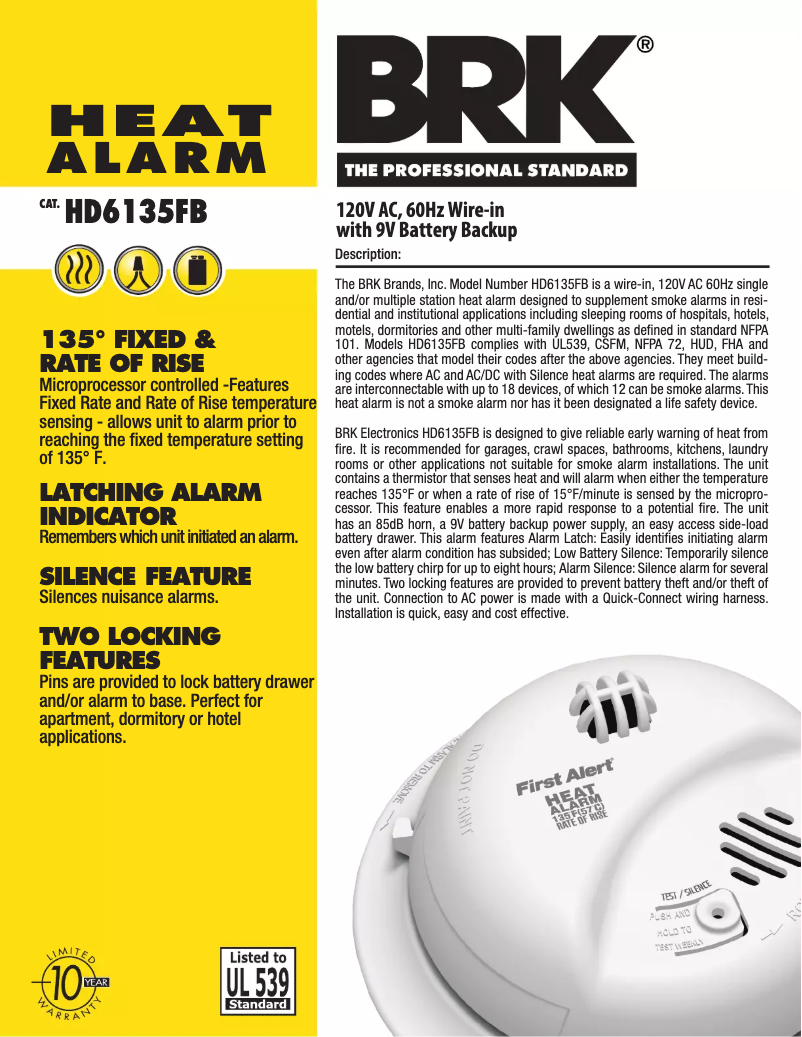 First page image of the manual for HD6135FB