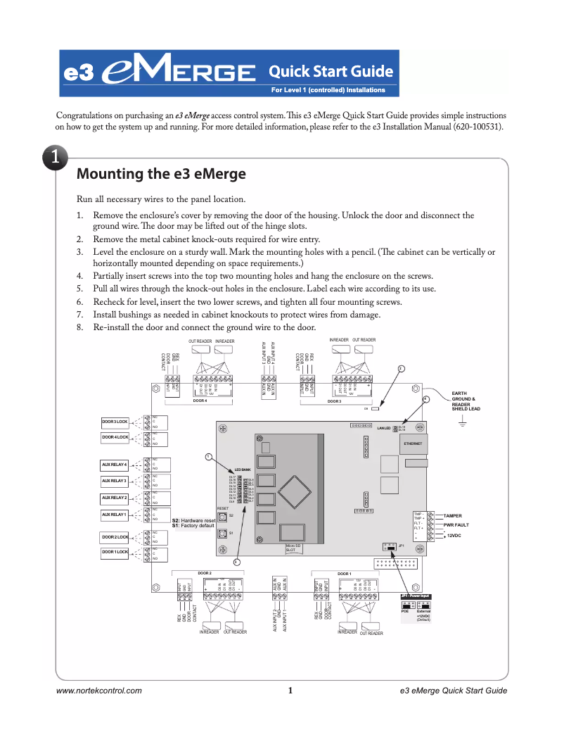 Page 1 of the manual User Manual Nortek ES4-D81T