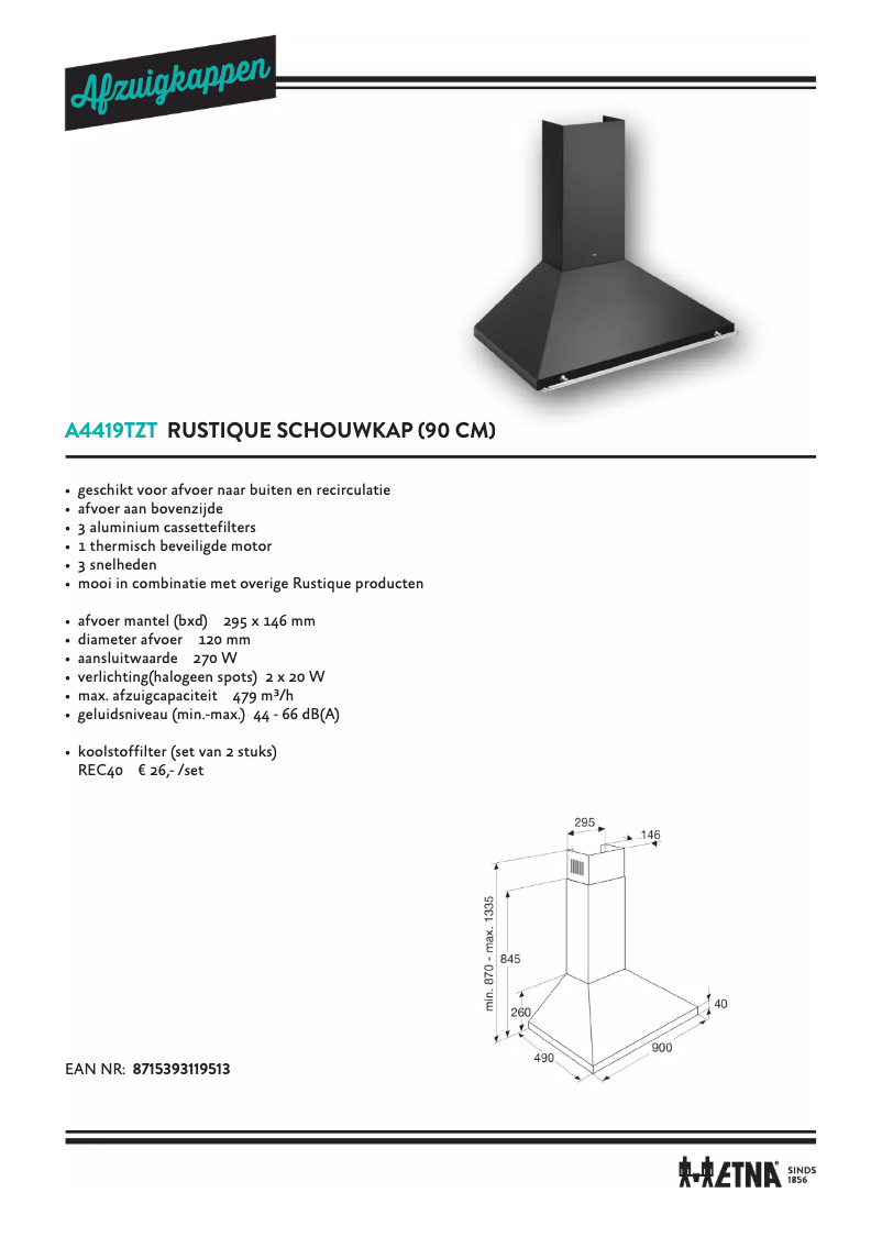 First page image of the manual for A4419TZT