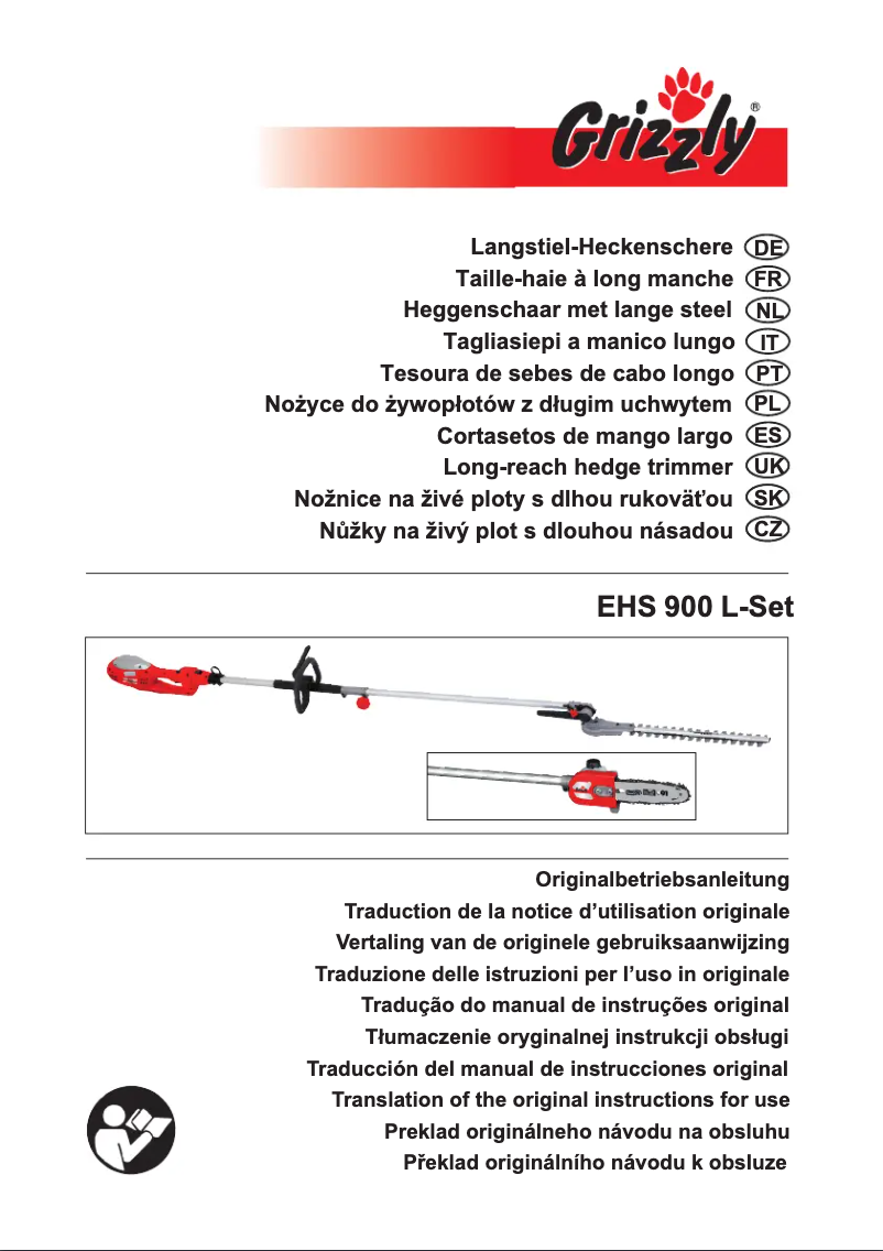 Page 1 of the manual User Manual Grizzly EHS 900 L-Set