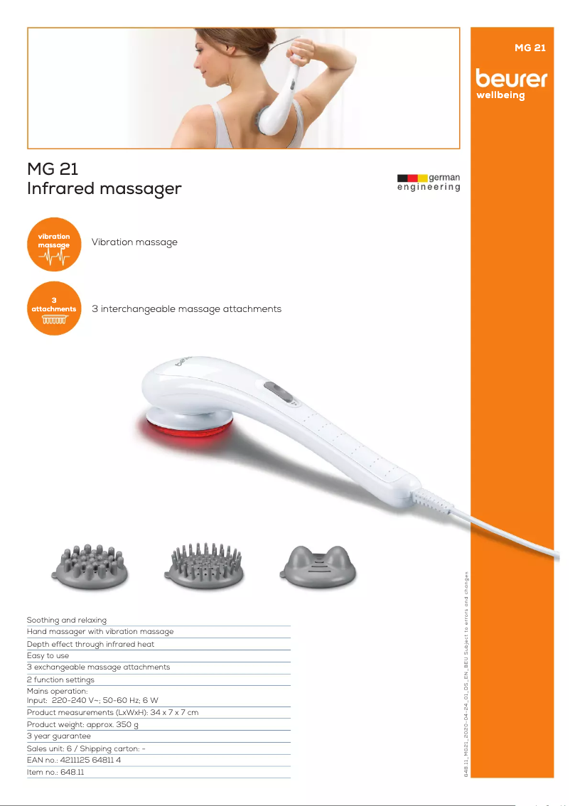 First page image of the manual for MG 21