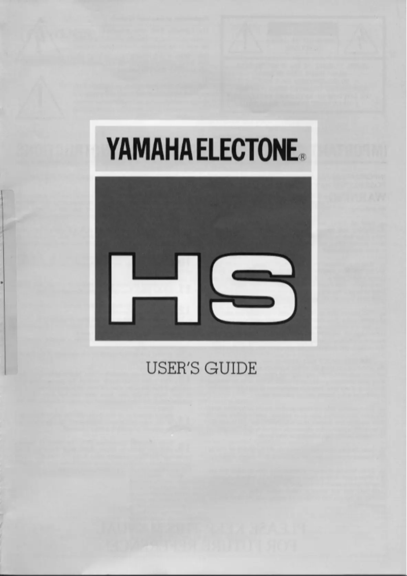 Page 1 of the manual User Manual Yamaha Electone HS-5
