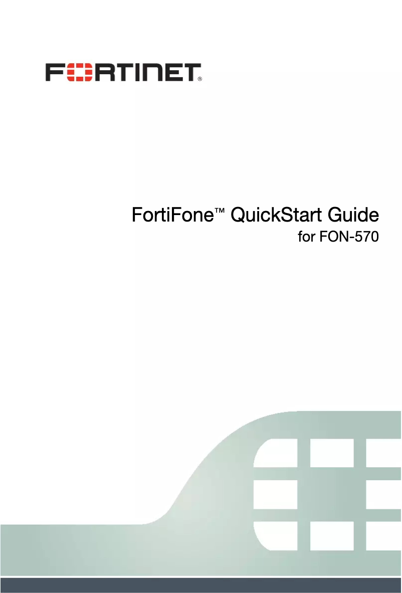 First page image of the manual for FortiFone FON-570
