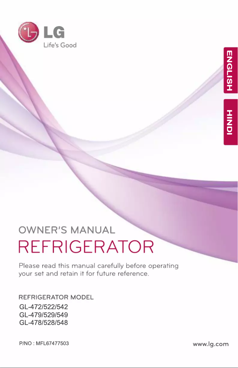 First page image of the manual for GL-I472HNSL