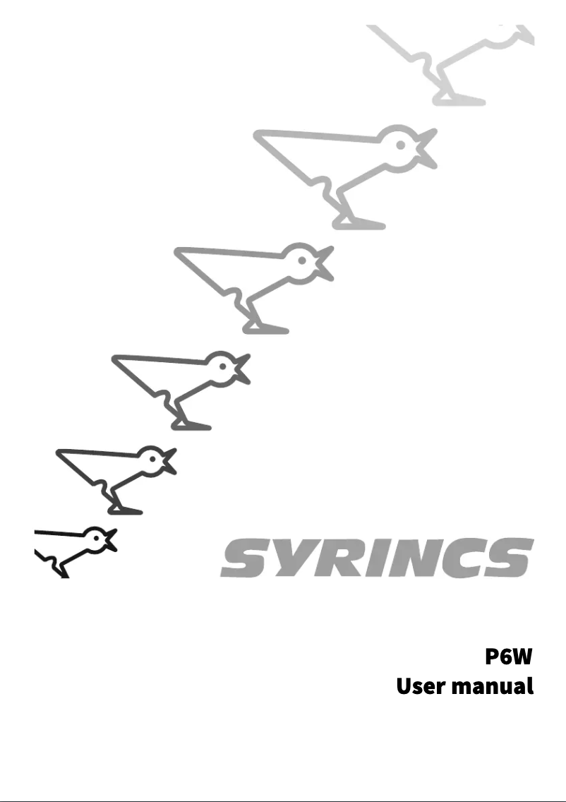 Page 1 of the manual User Manual Syrincs P6W