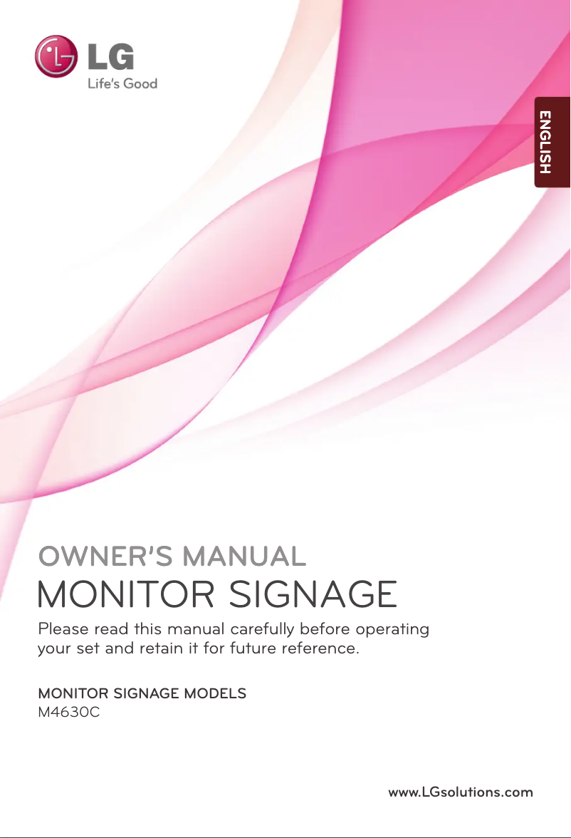 Page 1 of the manual User Manual LG M4630C