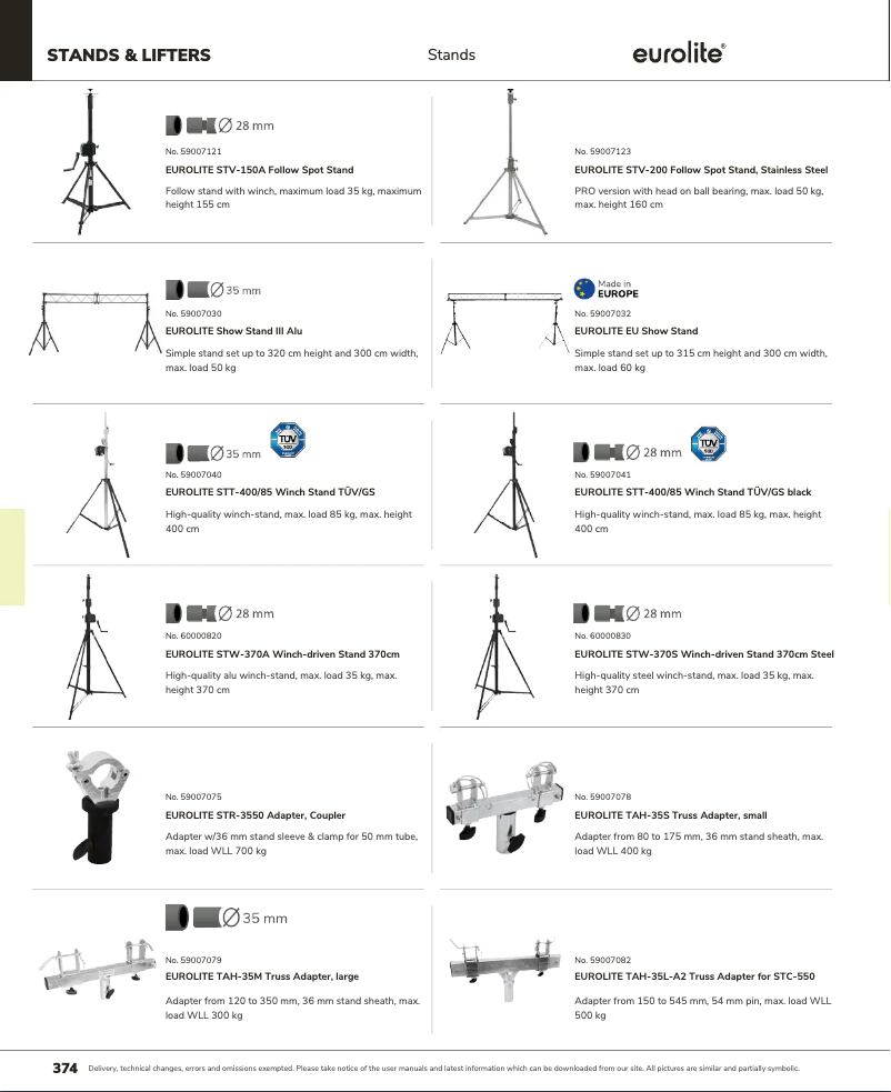 First page image of the manual for Show Stand III