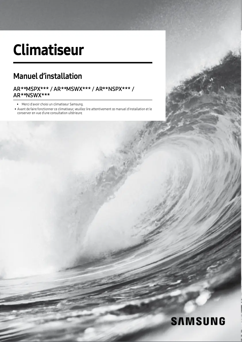 First page image of the manual for AR07MSWXBWKN