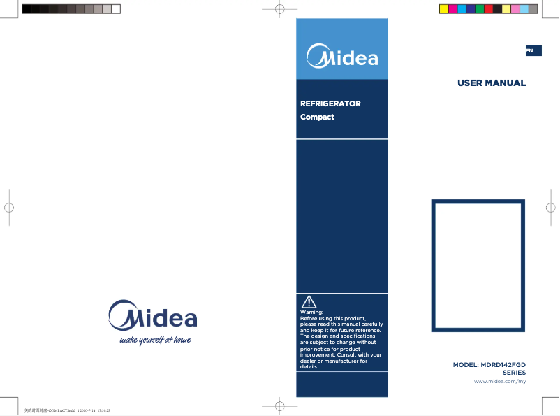 Page 1 of the manual User Manual Midea MDRD142FGD