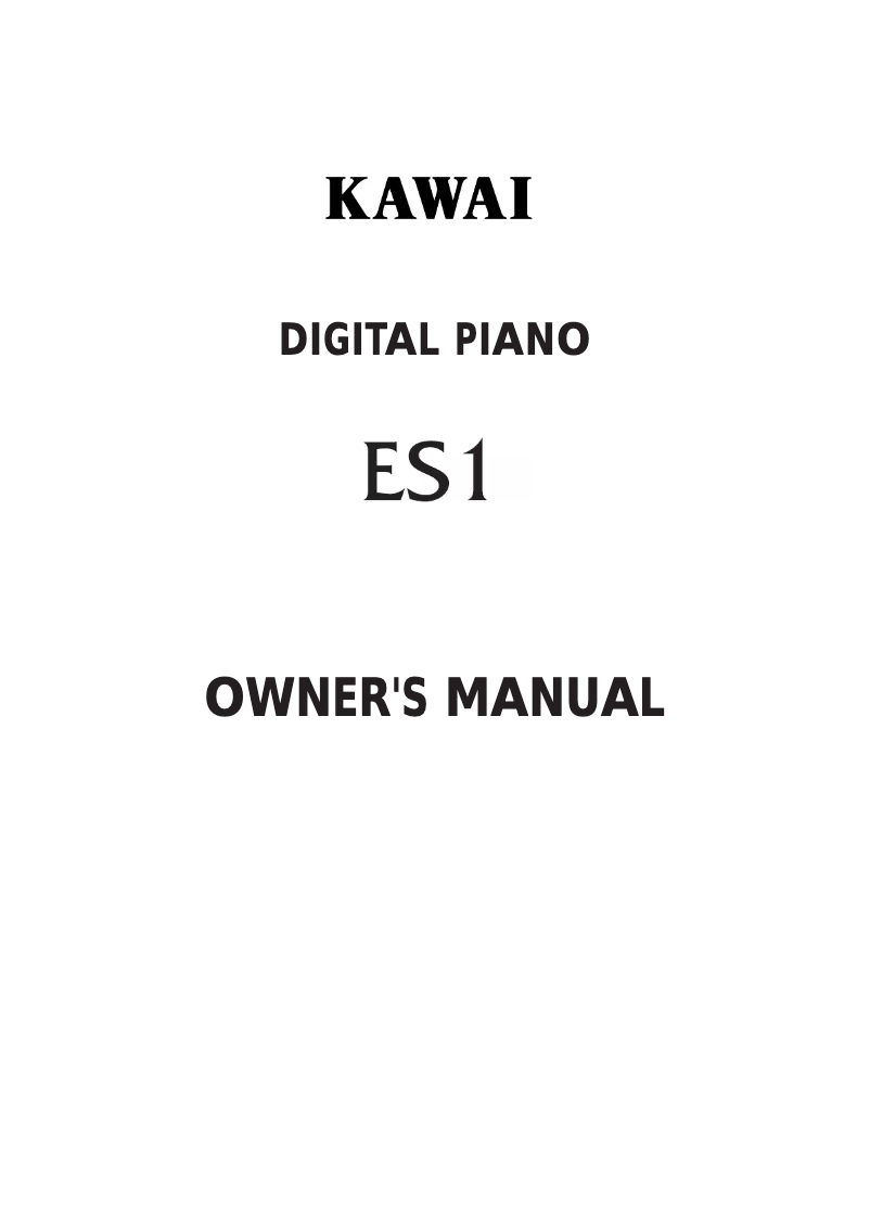 Page 1 de la notice Manuel utilisateur Kawai ES1