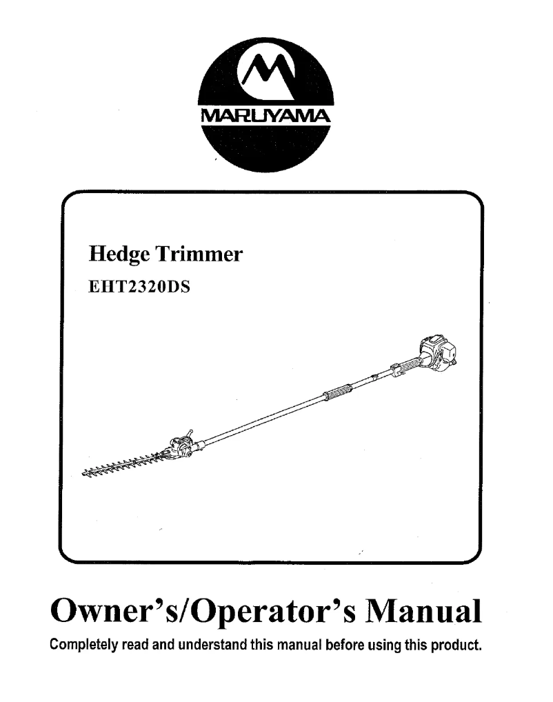 First page image of the manual for EHT2320DS