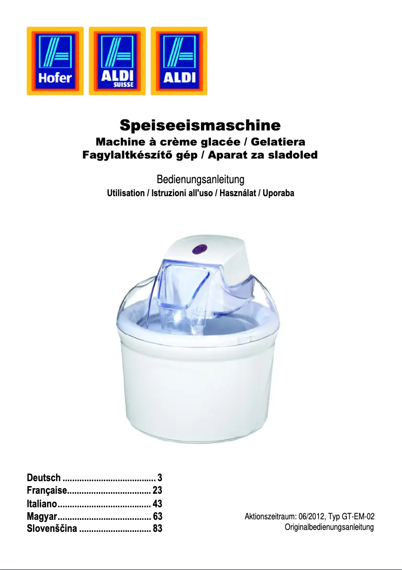 Page 1 of the manual User Manual Studio GT-EM-02