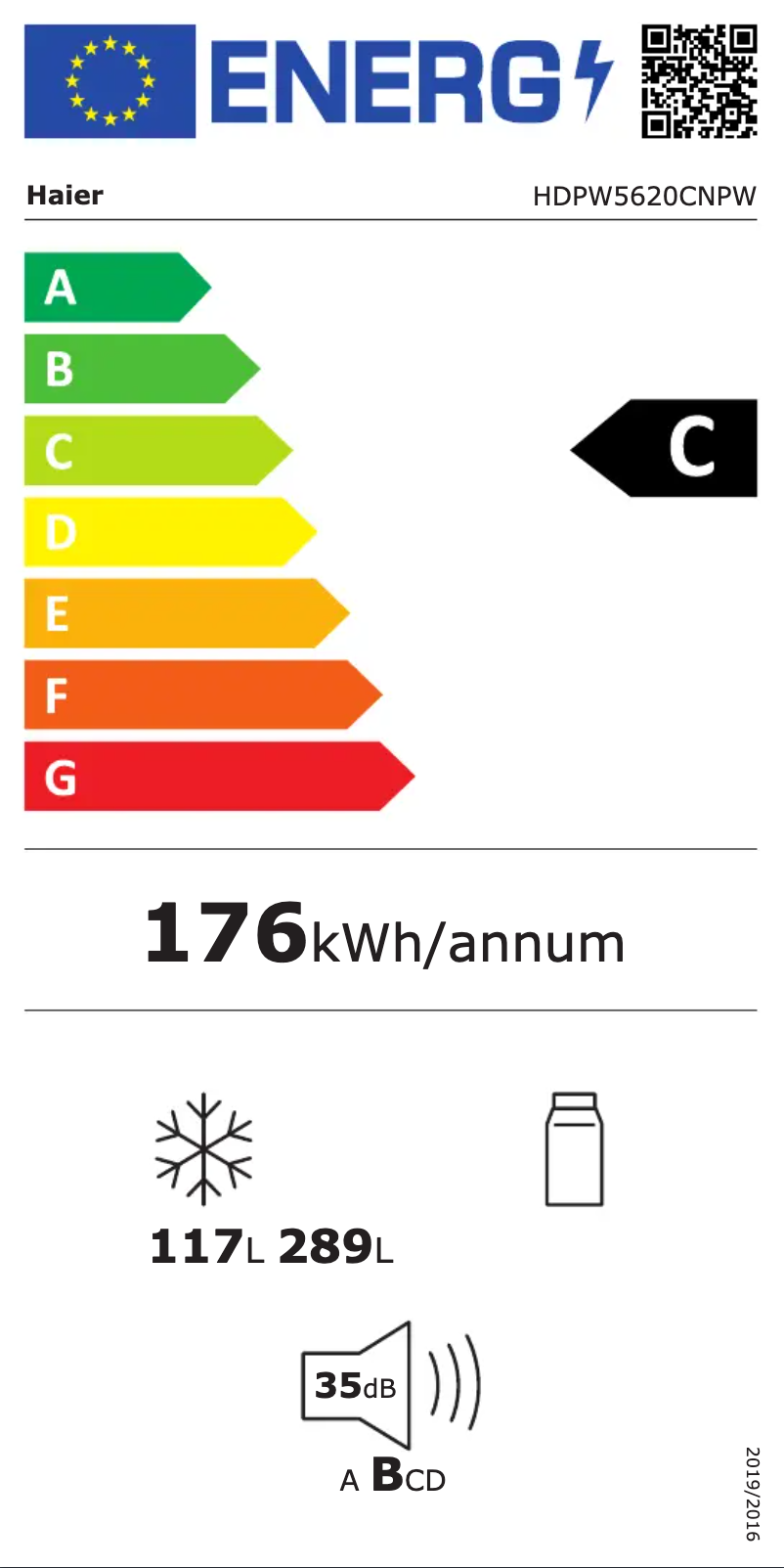 First page image of the manual for HDPW5620CNPW