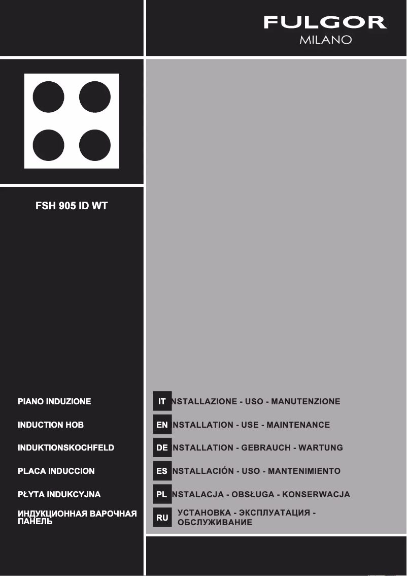 Page 1 of the manual User Manual Fulgor Milano FSH 905 ID WT MBK