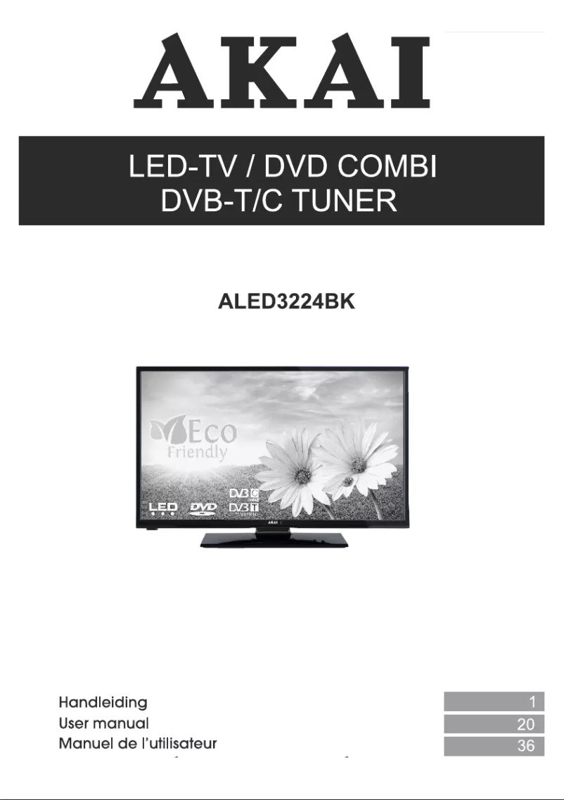 First page image of the manual for ALED3224BK