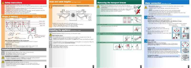 First page image of the manual for WM12B166DN