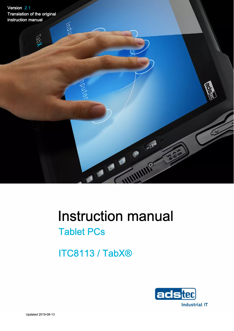 First page image of the manual for ITC8113