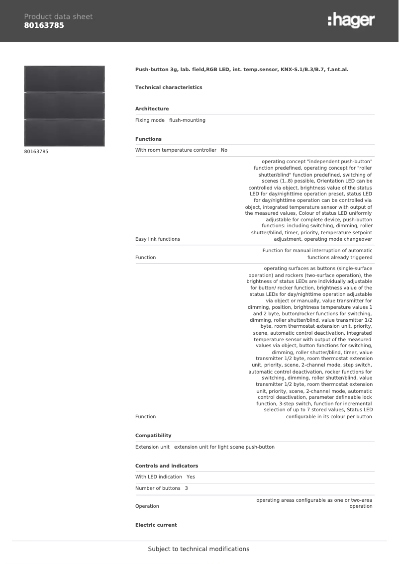 First page image of the manual for 80163785