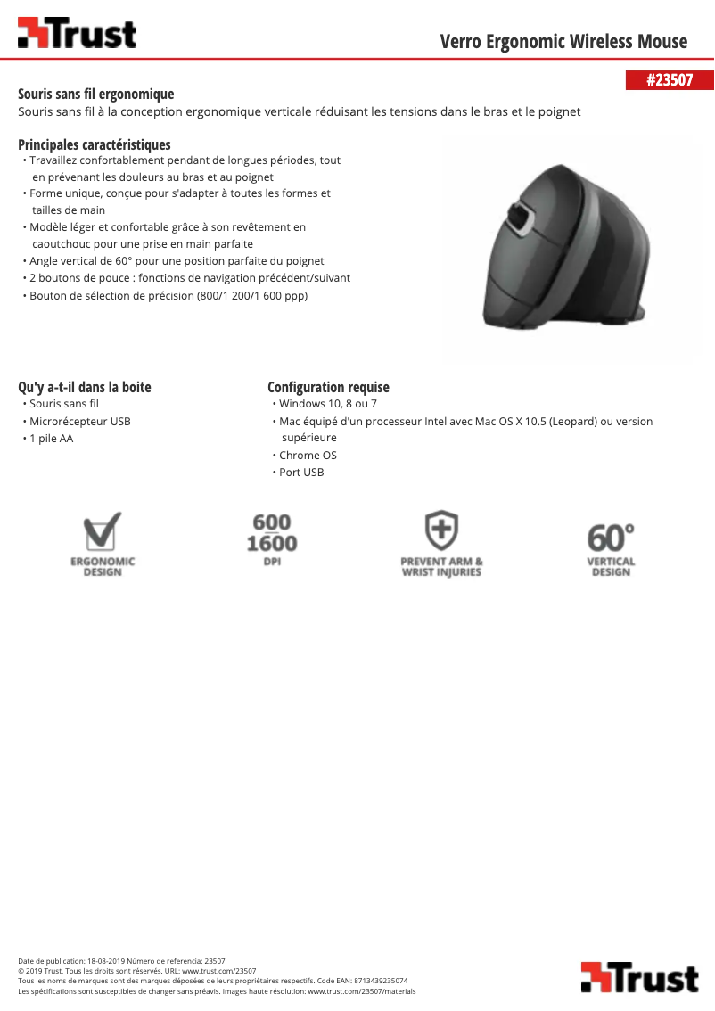 Image de la première page du manuel de l'appareil Verro