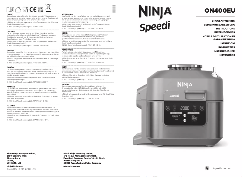 Page 1 of the manual User Manual Ninja Speedi ON400EU