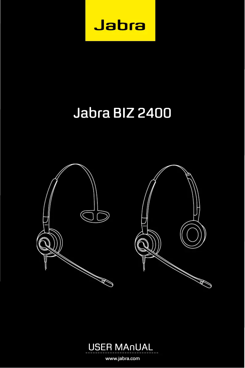 Page 1 of the manual User Manual Jabra Biz 2400 II USB