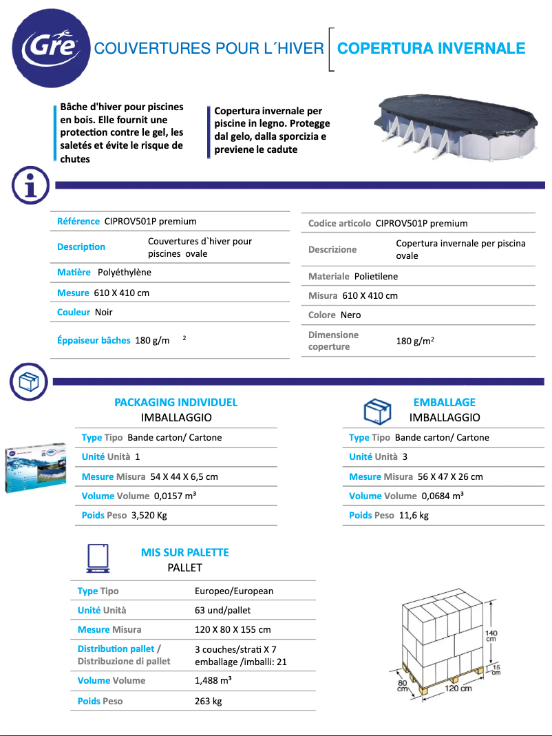 Page 1 of the manual User Manual Gre CIPROV501P