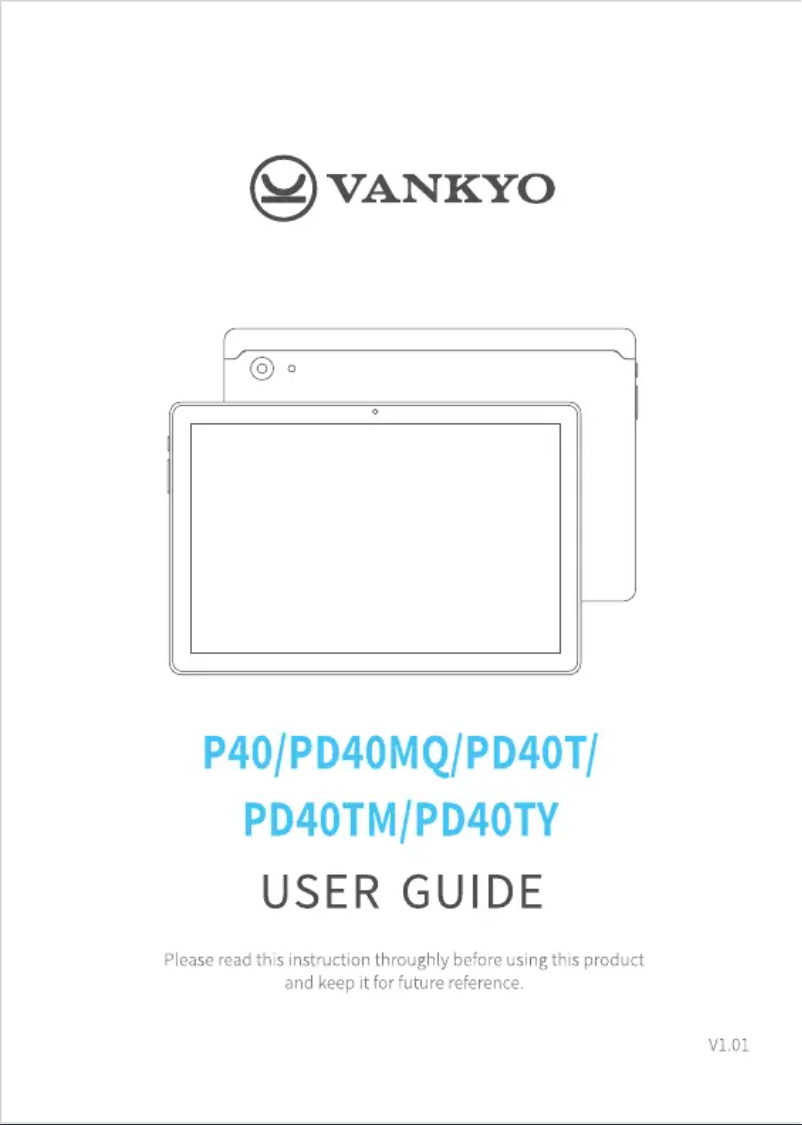 First page image of the manual for P40