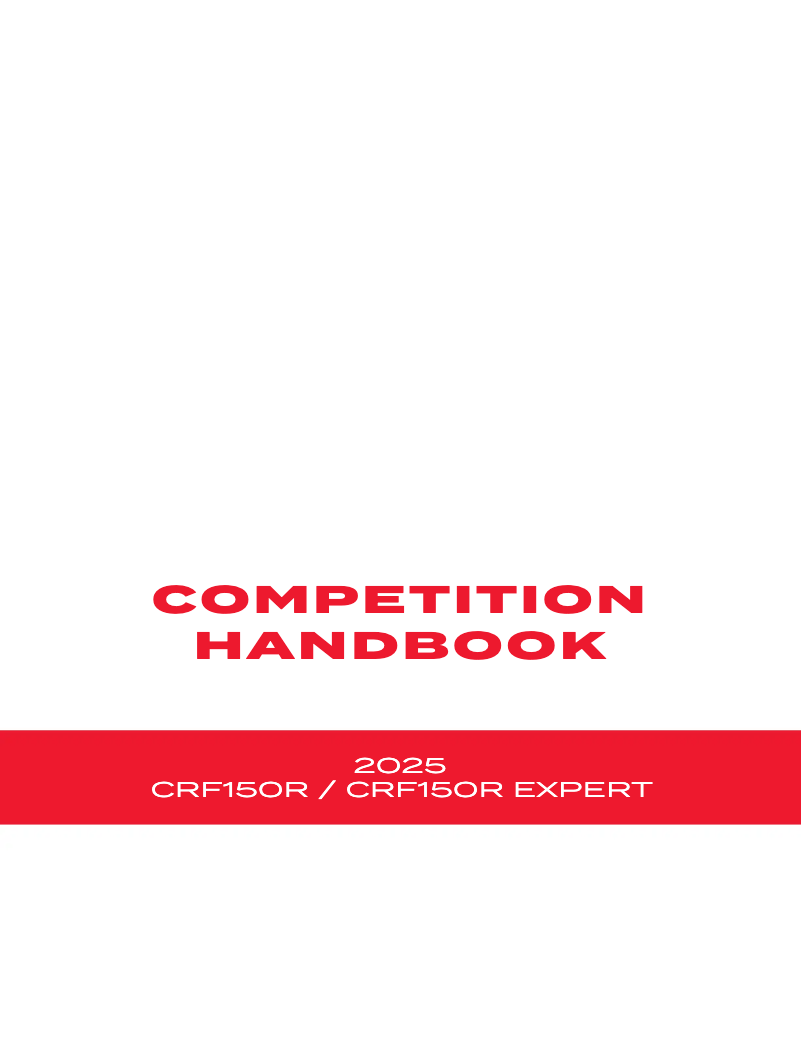 Page 1 of the manual User Manual Honda CRF150R (2025)