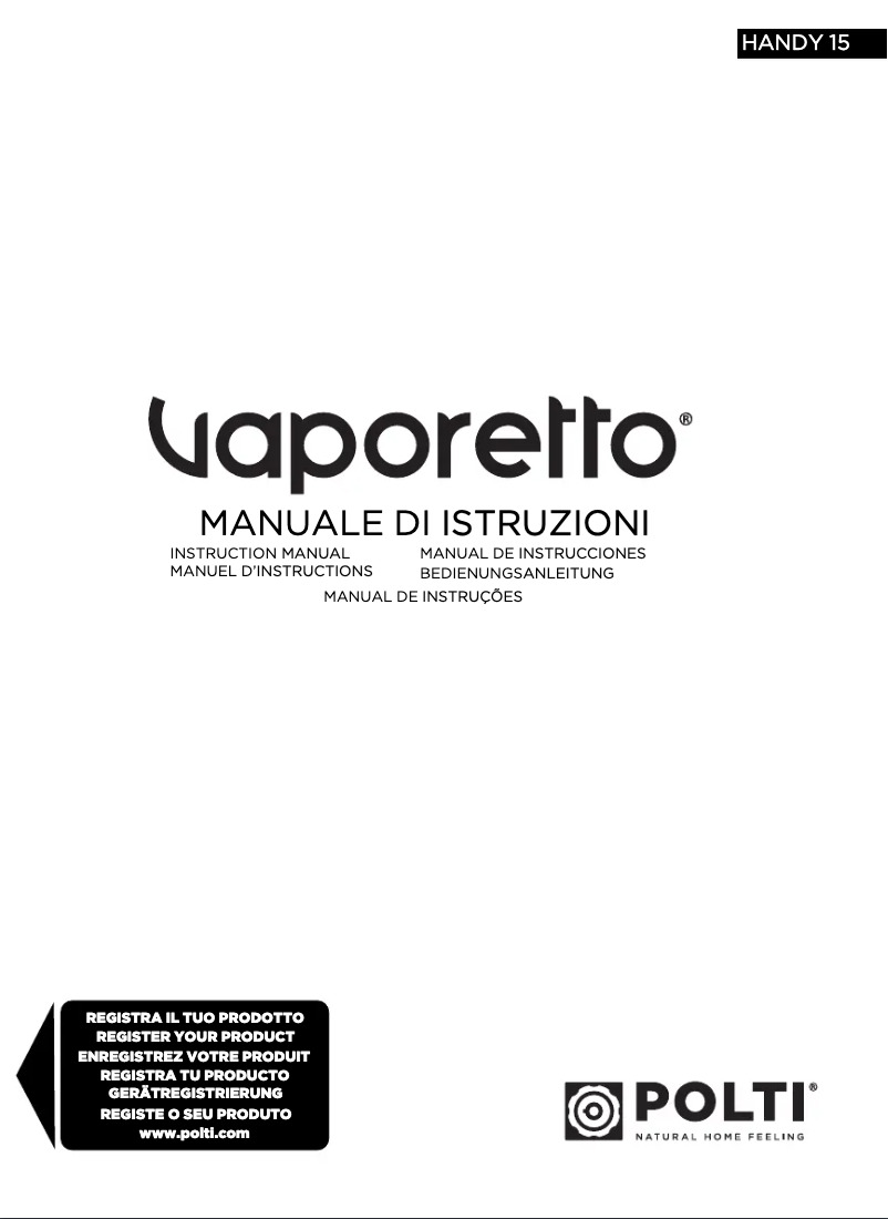 First page image of the manual for Handy 15