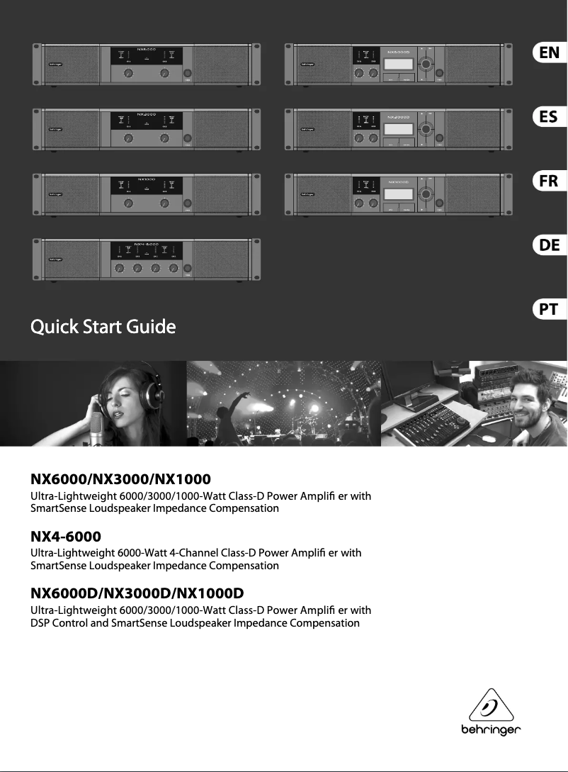 Page 1 of the manual User Manual Behringer NX1000D