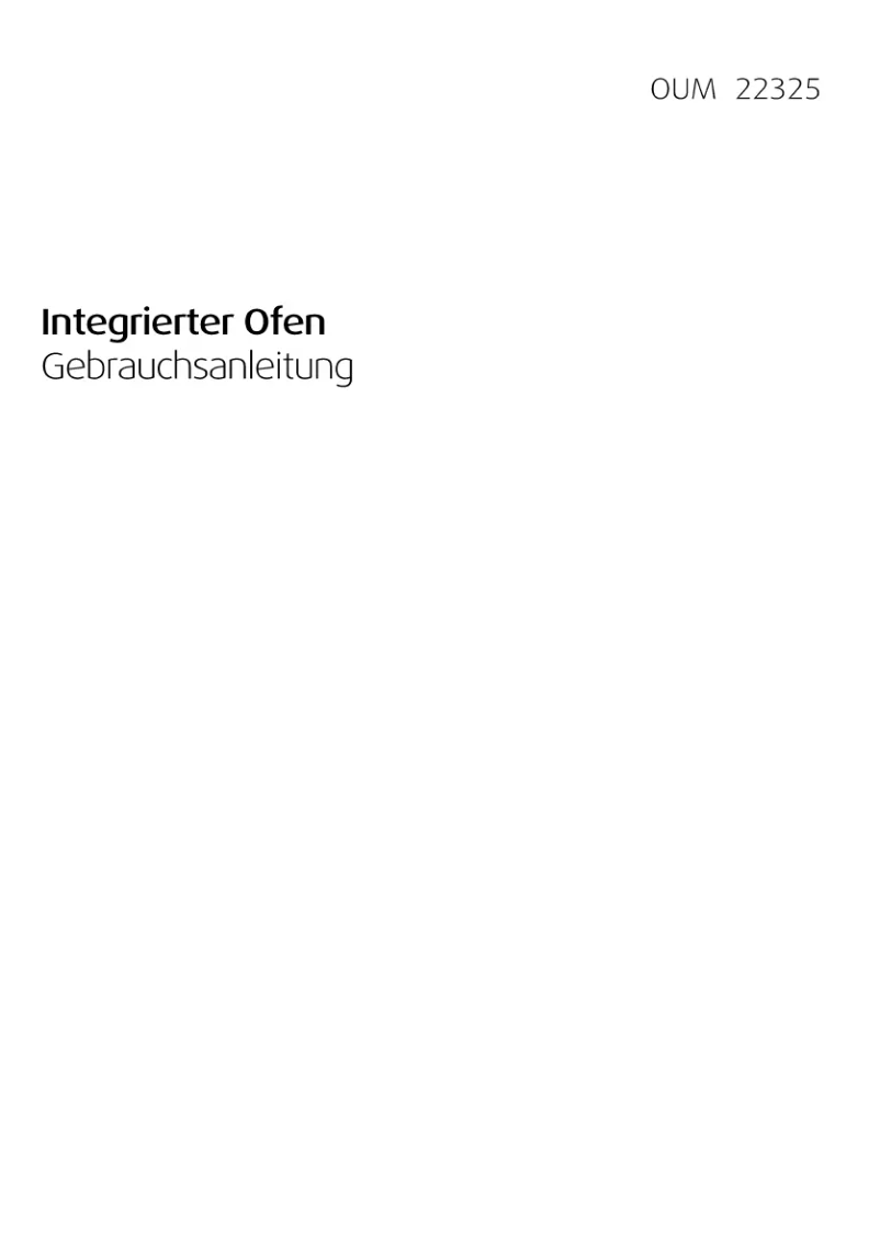 Page 1 of the manual User Manual Beko OUM 22325