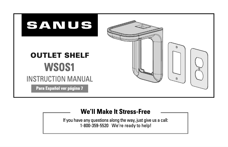 Page 1 of the manual User Manual Sanus WSOS1