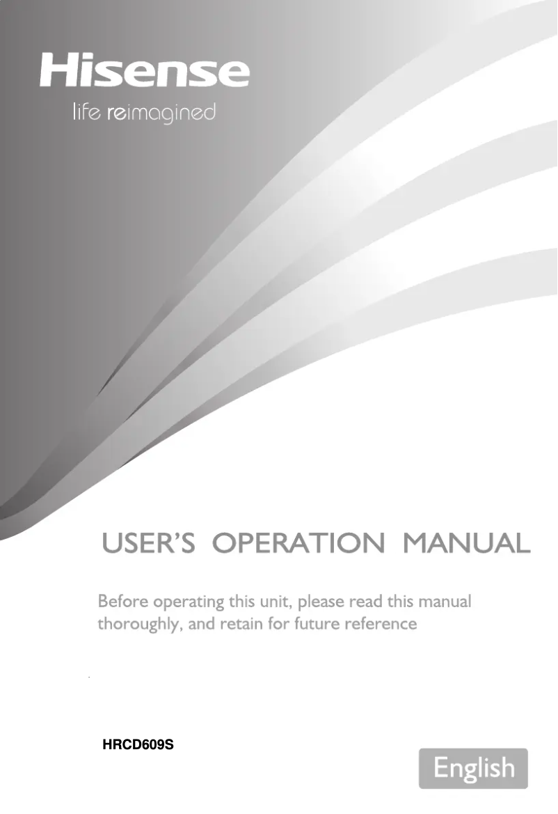 Page 1 of the manual User Manual Hisense HRCD609S