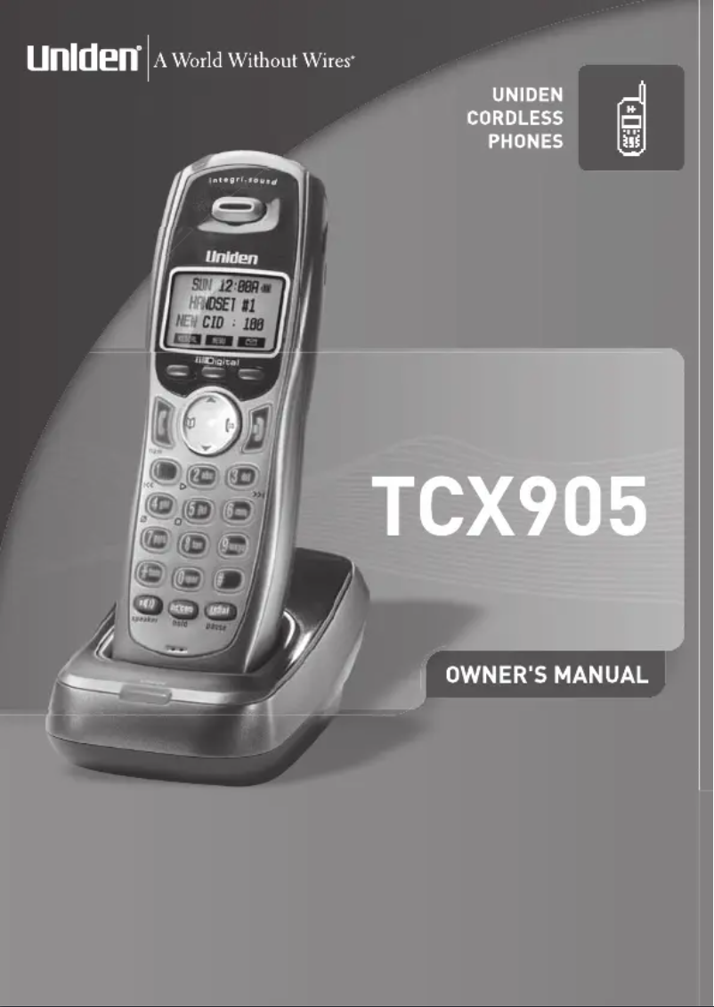 First page image of the manual for TCX 905