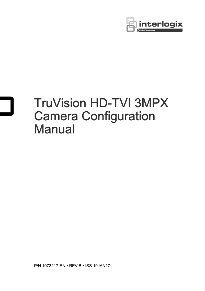 Page 1 of the manual User Manual Interlogix TruVision TVB-4407