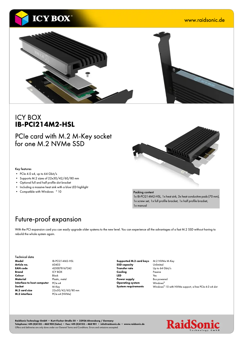 First page image of the manual for IB-PCI214M2-HSL