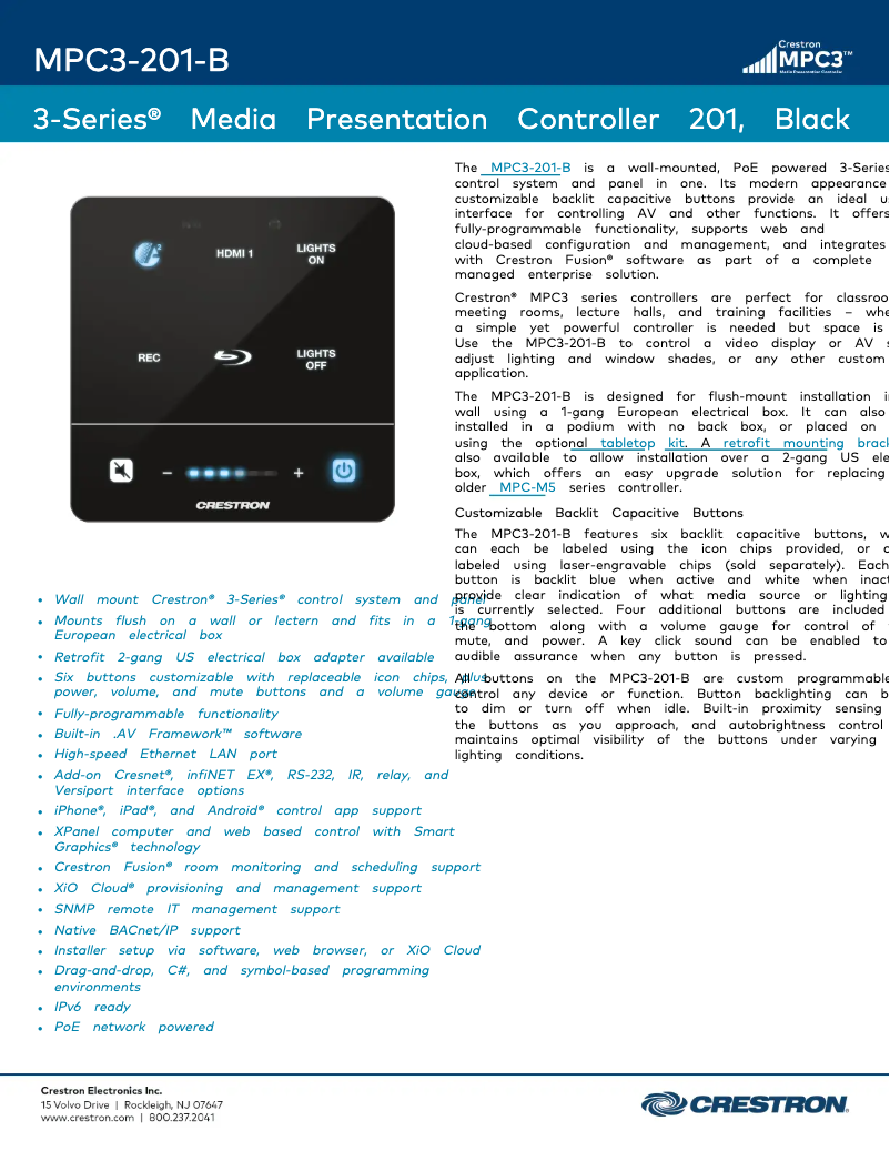 Image de la première page du manuel de l'appareil MPC3-201-B