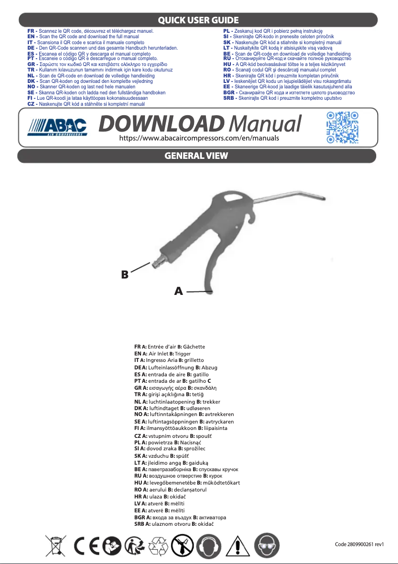 Page 1 of the manual User Manual Abac G-503